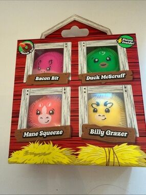 TSC exclusive Needoh Teenie Fuzzball Farmyard 4-Pack.